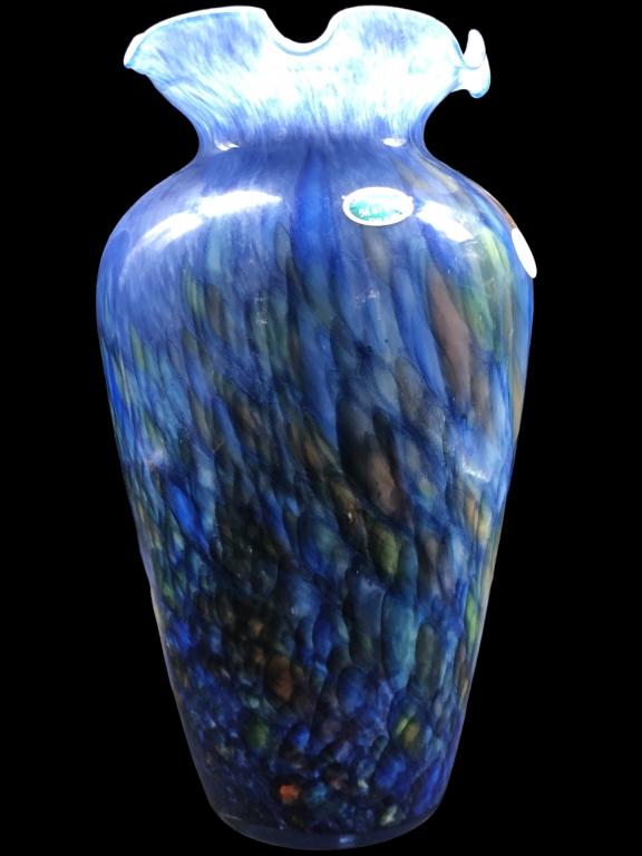 MURANO MULTI COLORED ART GLASS VASE (1 of 5)
