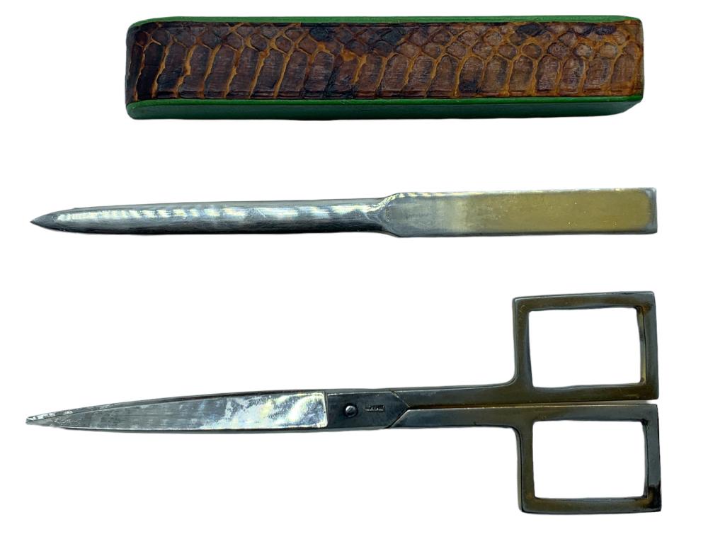 VTG DESK SCISSORS & LETTER OPENER SET WITH CASE (1 of 6)