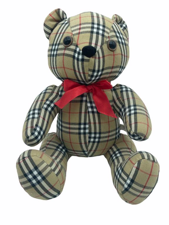 CLASSIC BURBERRY INSPIRED TEDDY BEAR: CLASSIC BURBERRY INSPIRED TEDDY BEAR Bidding on this item requires bidders to agree to the Terms & Conditions of this auction. THIRD PARTY SHIPPING OR LOCAL PICKUP REQUIRED ON ALL ITEMS. A list of