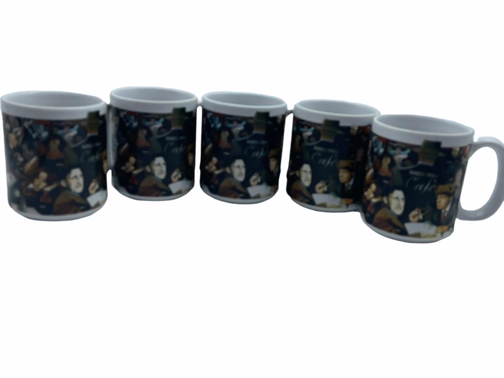 5 BARNES & NOBLE FAMOUS WRITERS/AUTHORS MUGS (1 of 1)