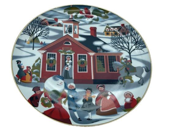VILLAGE SCHOOL HOUSE BETTY BATES COLLECTOR PLATE: VILLAGE SCHOOL HOUSE BETTY BATES COLLECTOR PLATE
