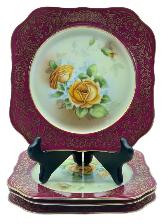 SET OF 4 TIRSCHENREUTH BAVARIA PLATES 7.5": SET OF 4 TIRSCHENREUTH BAVARIA PLATES 7.5"-VINTAGE FINE PORCELAIN-GOOD PRE OWNED CONDITION-DP81222 Bidding on this item requires bidders to agree to the Terms & Conditions of this auction. THIRD P