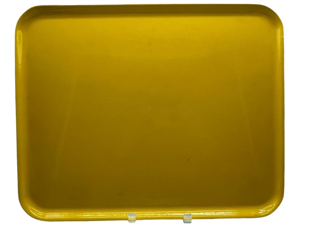 VINTAGE MID CENTURY YELLOW LACQUER SERVING TRAY (1 of 5)