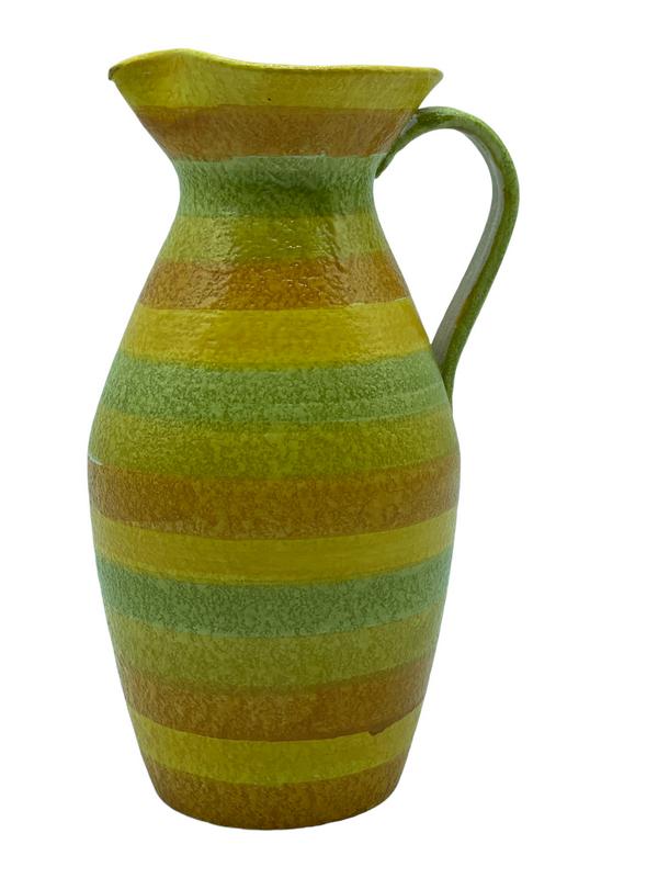 MID MOD STUDIO POTTERY CITRUS GLAZE PITCHER 10" (1 of 6)