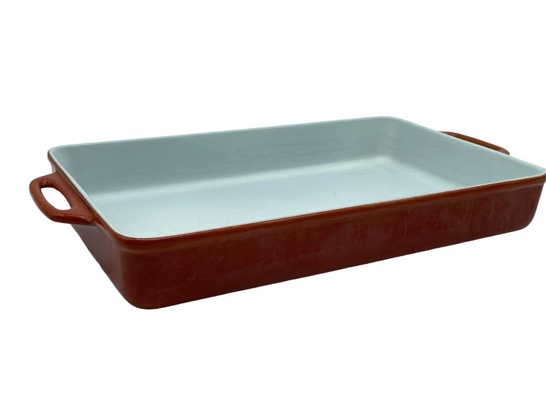 MID MOD ORANGE DANSK ENAMELED STEEL CASSEROLE PAN (1 of 8)