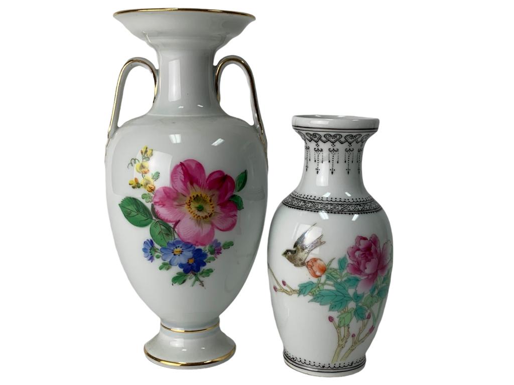 MEISSEN & PORCELAIN BUD VASE COLLECTION (2): -MEISSEN & PORCELAIN BUD VASE COLLECTION (2) -SIGNED/STAMPED Bidding on this item requires bidders to agree to the Terms & Conditions of this auction. THIRD PARTY SHIPPING OR LOCAL PICKUP REQUIRED