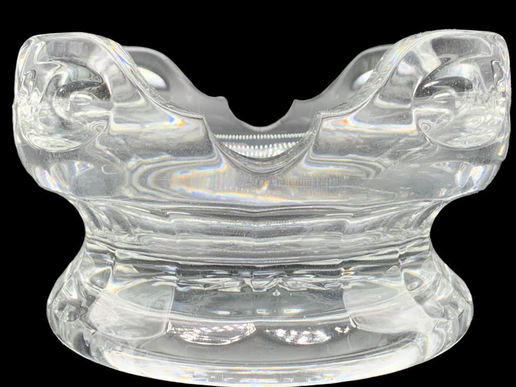 VTG ROGASKA CRYSTAL GLASS FOOTED WINE COASTER 3": -VTG ROGASKA CRYSTAL GLASS FOOTED WINE COASTER 3" -STAMPED ROGASKA ON BOTTOM-JR 8/15 Bidding on this item requires bidders to agree to the Terms & Conditions of this auction. THIRD PARTY SHIPPING