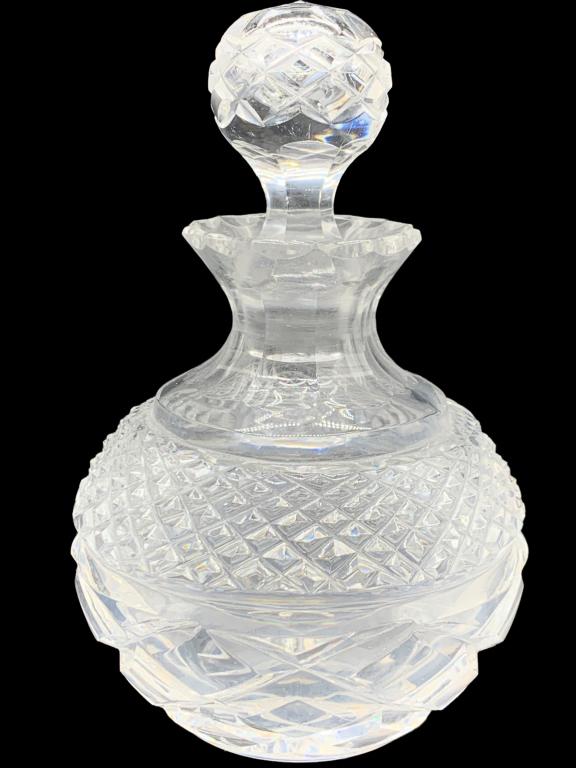 VTG WATERFORD STYLE DEEP CUT GLASS DECANTER 6" (1 of 6)