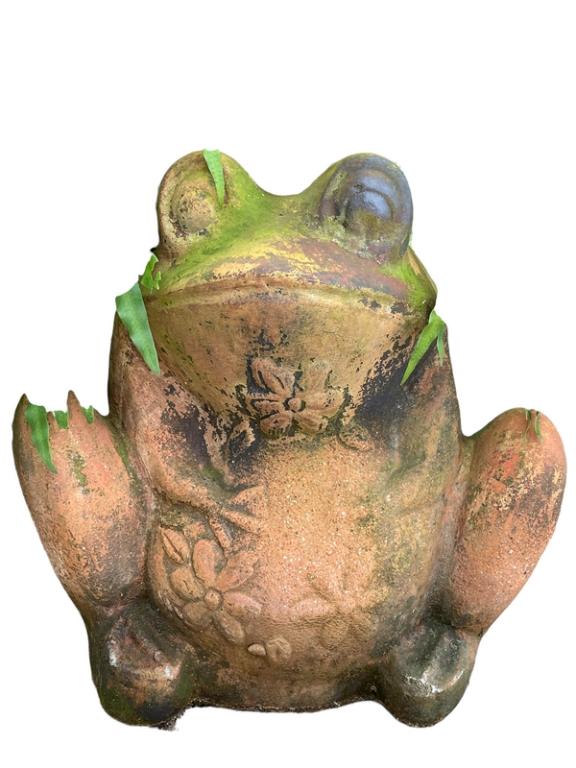 VINTAGE MID CENTURY TERRACOTTA FROG PLANTER 23" (1 of 6)