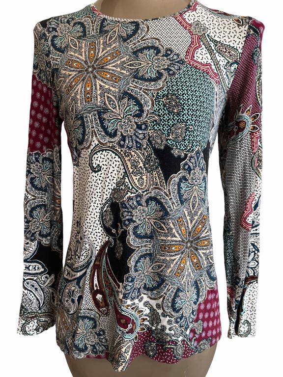 CHICO'S MULTICOLORED WOMEN'S TOP SZ 0 (1 of 3)