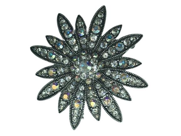 VTG JOAN RIVERS STARBURST BROOCH. 2.5": VTG JOAN RIVERS STARBURST BROOCH. 2.5" -GOOD VINTAGE CONDITION