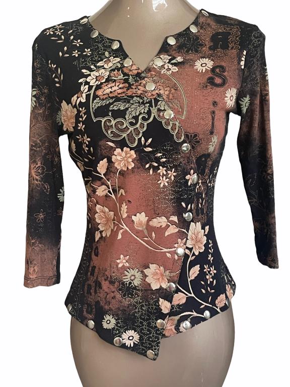 BOHO CHIC WOMENS TOP SZ M (1 of 2)