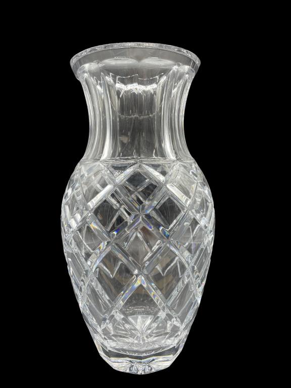 LARGE ROGASKA CLEAR CUT CRYSTAL VASE 14" (1 of 4)