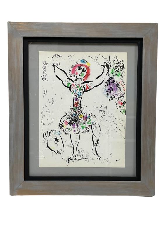 1960 MARC CHAGALL LA MALABARISTA LITHOGRAPH PRINT (1 of 3)