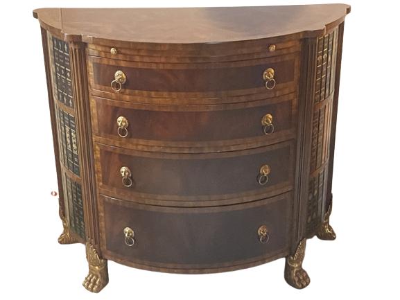 MAITLAND SMITH MAHOGANY LEATHER FAUX BOOK CABINET (1 of 11)