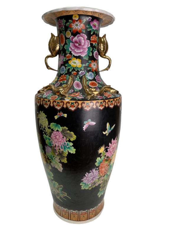 MONUMENTAL VINTAGE ASIAN CHINOISERIE VASE 42.5" (1 of 10)