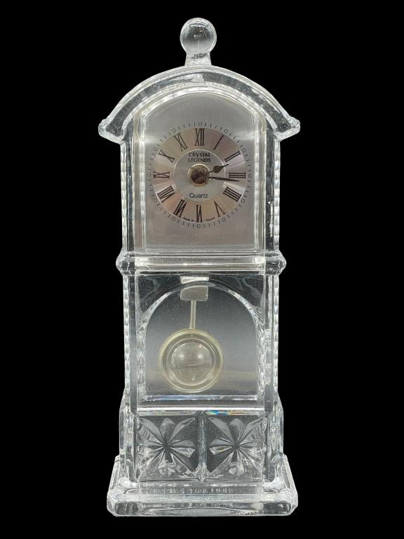 GODINGER CRYSTAL LEGENDS ART GLASS CLOCK 10.5" (1 of 6)