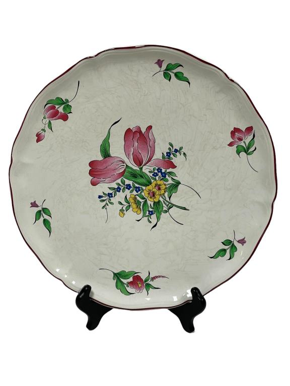 VTG K&G LUNEVILLE CENTRAL ROSE LARGE PLATTER 13" (1 of 4)