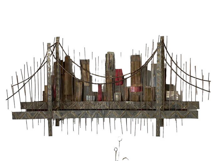 C. Jere Brooklyn Bridge Metal Wall Sculpture 53"
