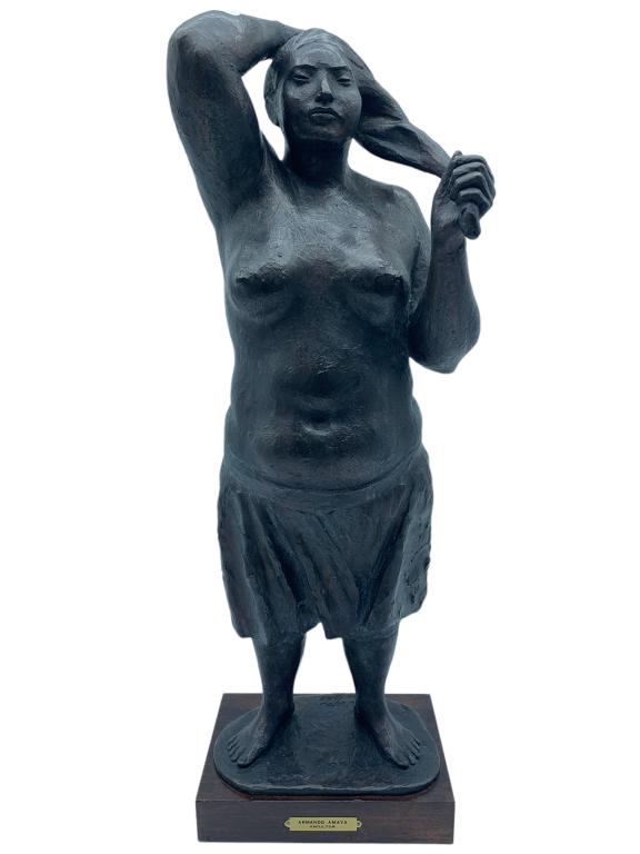 ORIGINAL ARMANDO AMAYA  BRONZE SCULPTURE 22.5" (1 of 10)