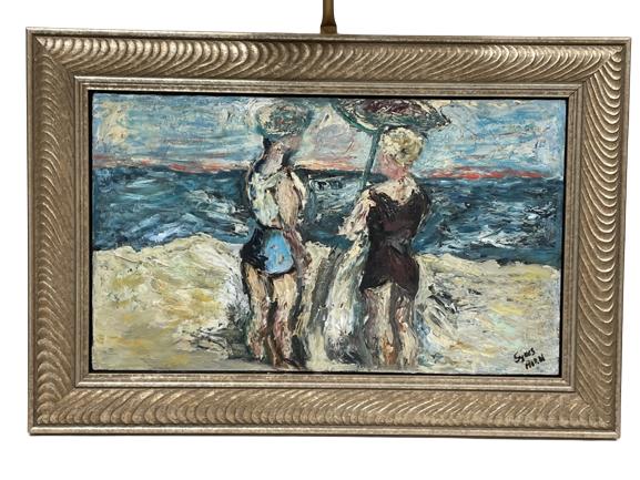 1950'S SYKES HORN IMPRESSIONIST OIL PAINTING 25" (1 of 5)