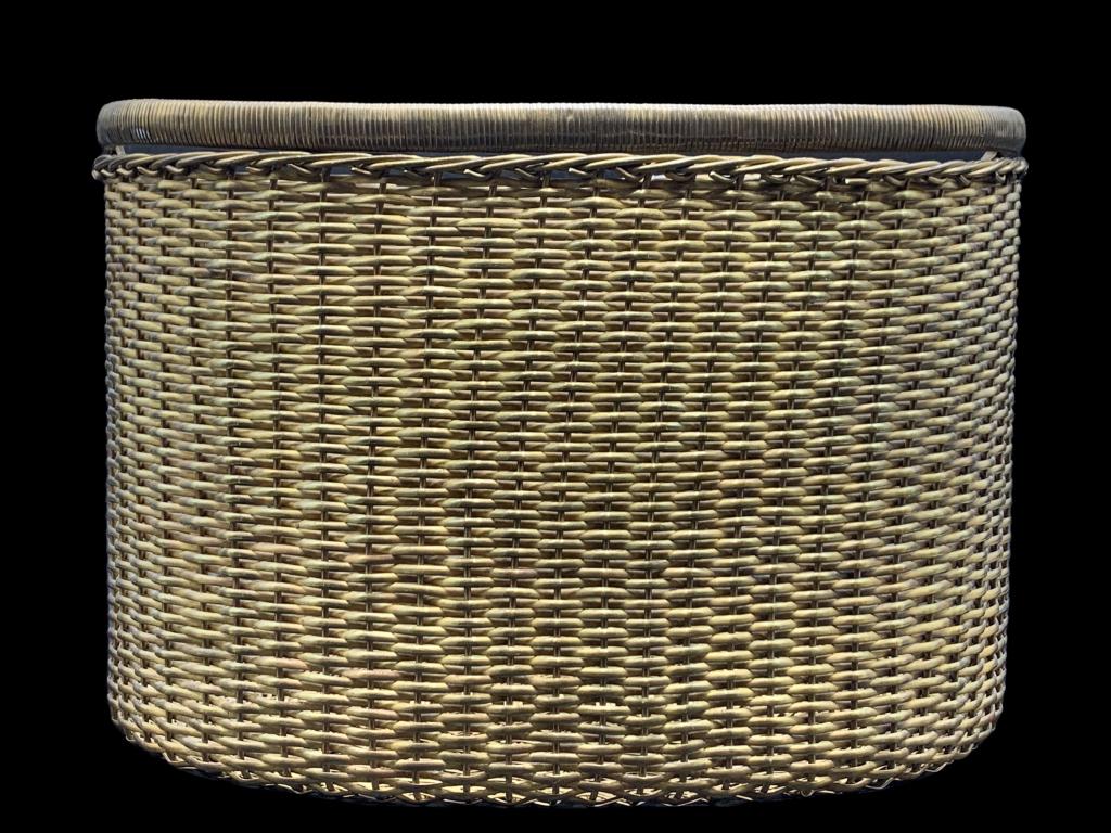 ANTIQUE BRASS HAND WOVEN BASKET (1 of 7)