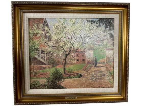 ERAGNY FLOWERING PLUM TREE GICLEE, GILT FRAME 25" (1 of 6)