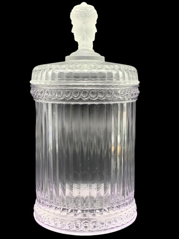 VTG JOHN ERNEST MILLER STYLE GLASS BISCUIT JAR (1 of 6)
