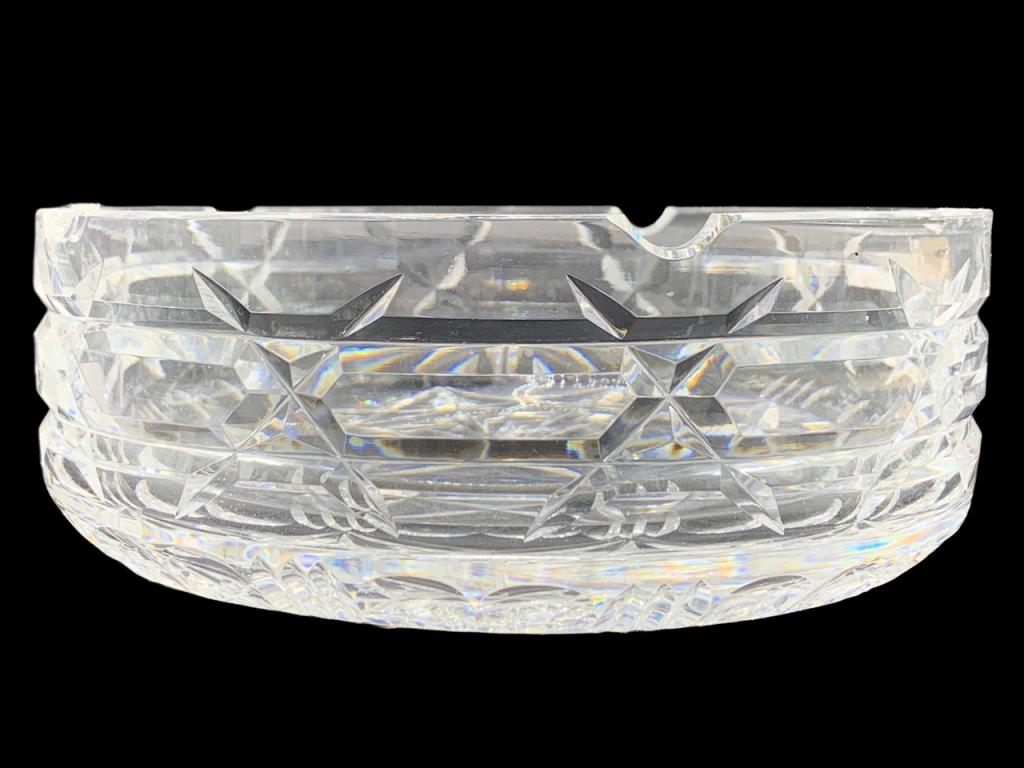 VTG WATERFORD CRYSTAL STYLE ROUND ASHTRAY: -VTG WATERFORD CRYSTAL STYLE ROUND ASHTRAY -JR 9/9