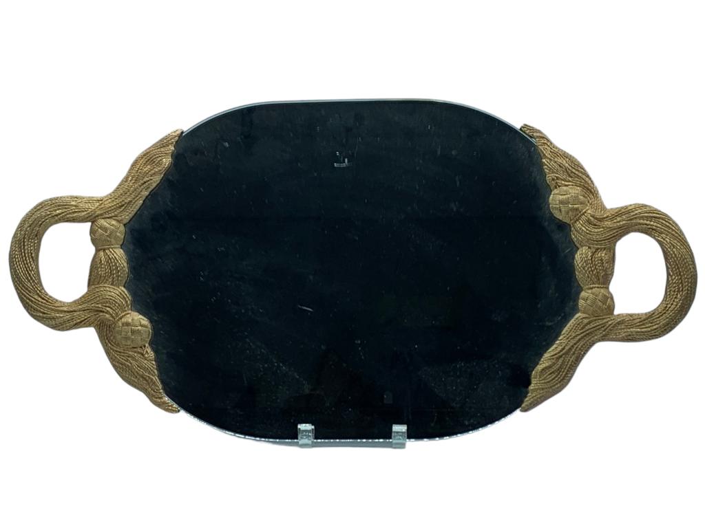 VGT GOLD ACCENTED GLASS MIRROR VANITY TRAY (1 of 3)