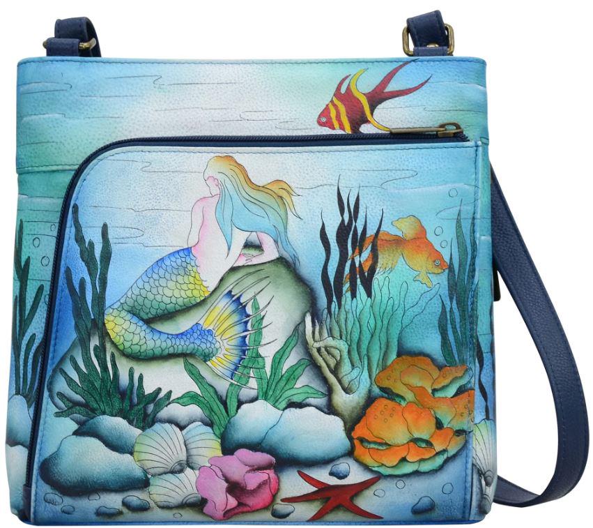 NEW!ANUSCHKA MERMAID CROSSBODY FRONT ZIP ORGANIZER (1 of 5)