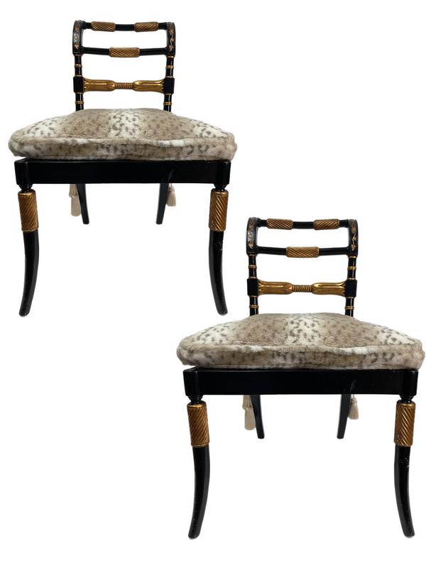 PAIR OF MAITLAND SMITH STYLE SIDE CHAIRS 36" (1 of 14)