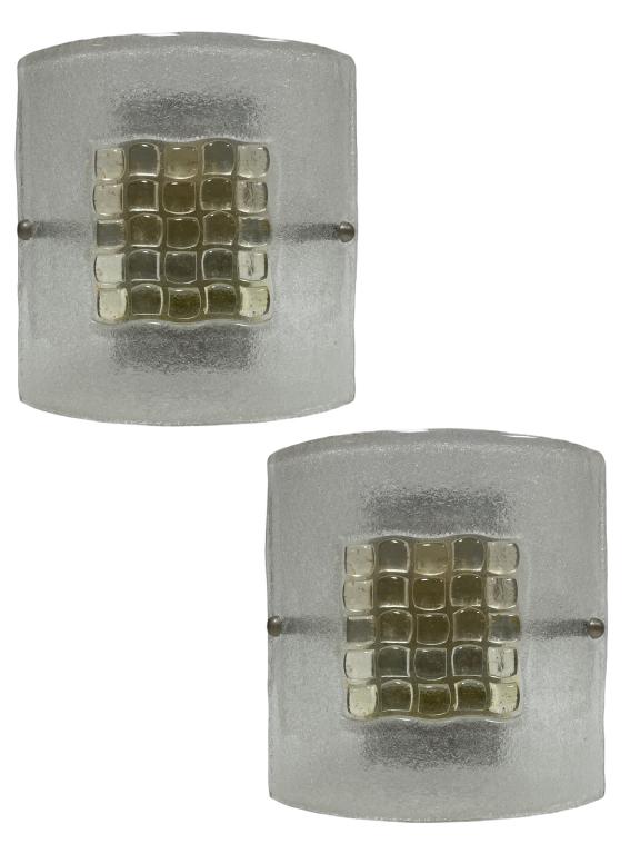 MID MOD MURANO GLASS SCONCES MANNER OF VENINI PAIR (1 of 5)