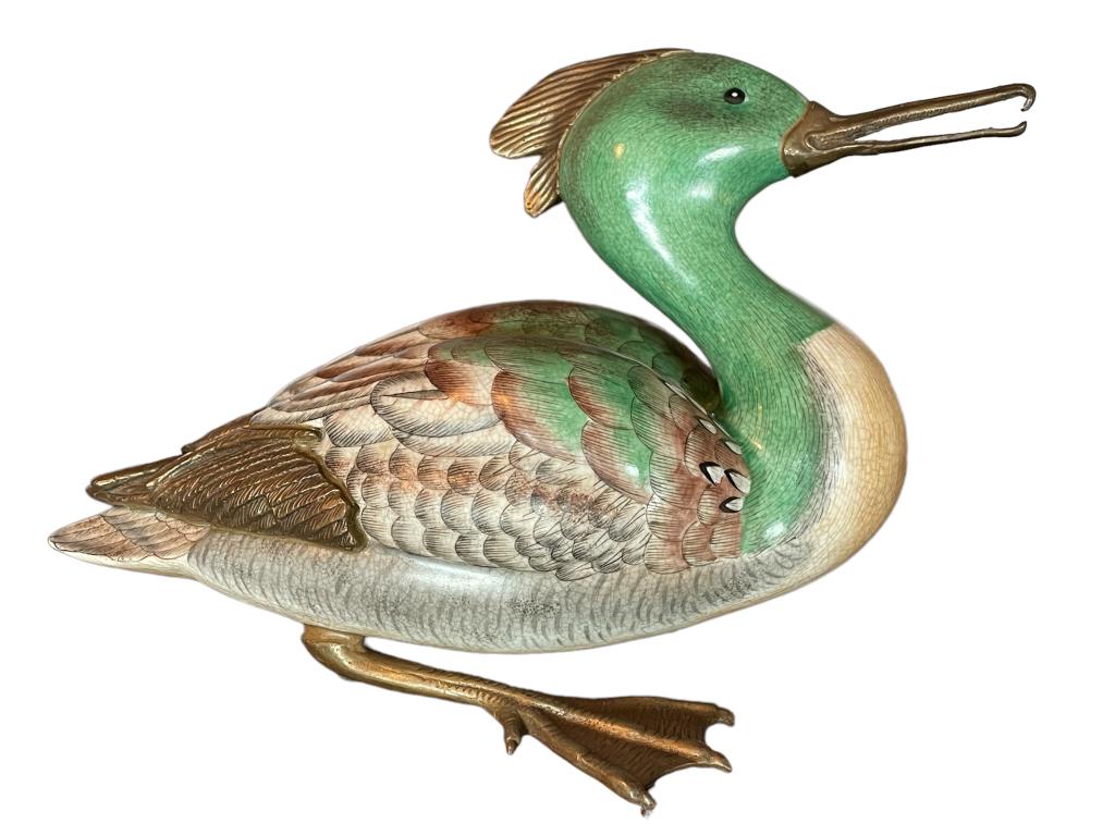CLOISONNE STYLE DUCK 11" (1 of 4)