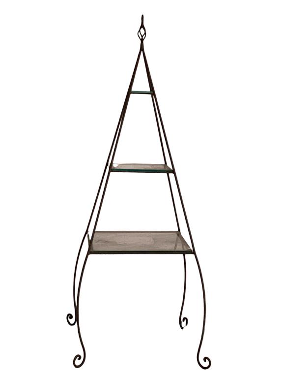 VINTAGE WROUGHT IRON 3 TIER PLANT STAND 75" 2 OF 2 (1 of 4)