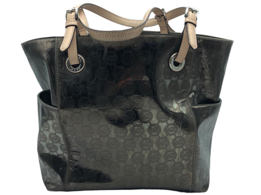 VTG MICHAEL KORS PATENTED LEATHER TOTE: VTG MICHAEL KORS PATENTED LEATHER TOTE --GOOD OVERALL VINTAGE CONDITION