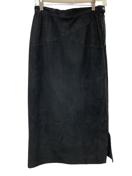 SAKS FIFTH AVENUE BLACK SUEDE FULL LENGTH SIZE 6: SAKS FIFTH AVENUE BLACK SUEDE FULL LENGTH SIZE 6