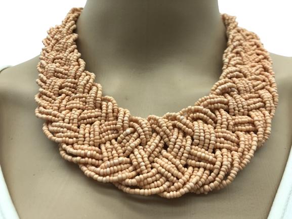 VINTAGE MULTI STRAND WOVEN BEADED CHOKER (1 of 2)