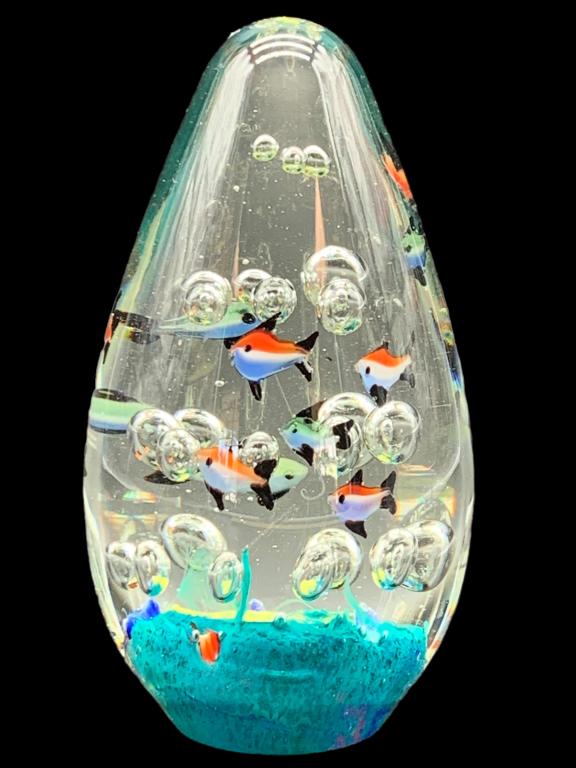 VTG MID MOD MURANO STYLE PAPERWEIGHT 6" (1 of 5)