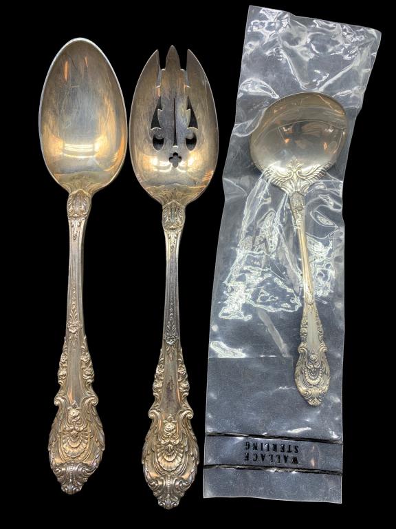 WALLACE SIR CHRISTOPHER STERLING SERVING SET 227G (1 of 13)