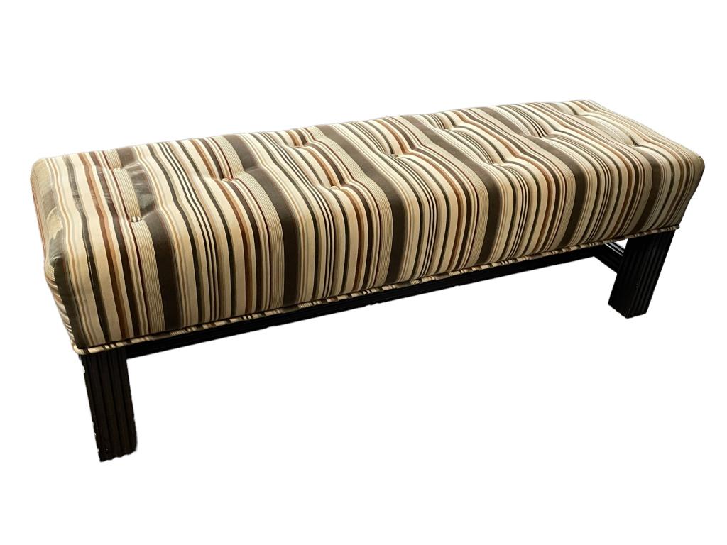 VINTAGE LONG UPHOLSTERED BENCH SEAT 60" (1 of 6)