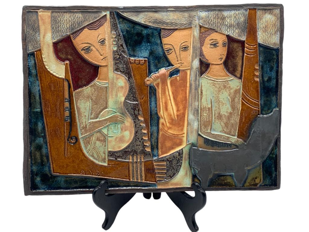 VTG RUTH FAKTOROWICZ CERAMIC WALL PLAQUE 14" (1 of 3)