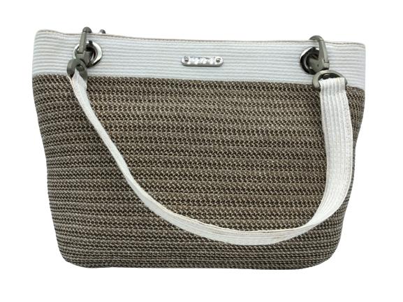 ERIC JAVITS METALLIC STRAW HANDBAG (1 of 7)