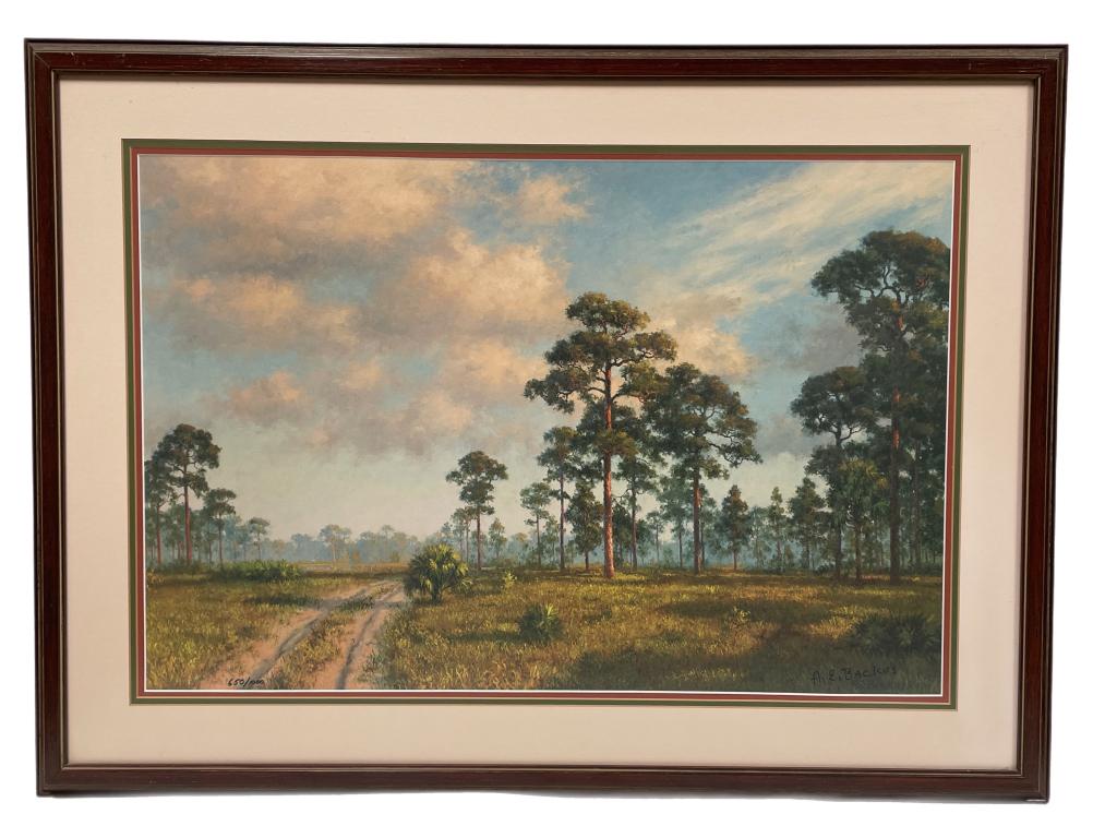ALBERT BACKUS HAND SIGNED HIGHWAYMEN PRINT 38" (1 of 5)