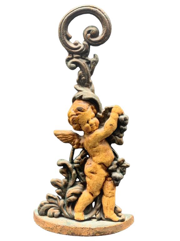 HEAVY CHARUB CAST IRON DOOR STOP DOOR HOLDER 16": -HEAVY CHARUB CAST IRON DOOR STOP DOOR HOLDER 16" -SIZE 16" X 8"JR 10/7