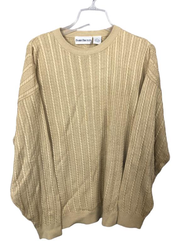 BARRY BRICKEN 100% SILK MEN'S SWEATER L: BARRY BRICKEN 100% SILK MEN'S SWEATER L -GOOD CONDITION