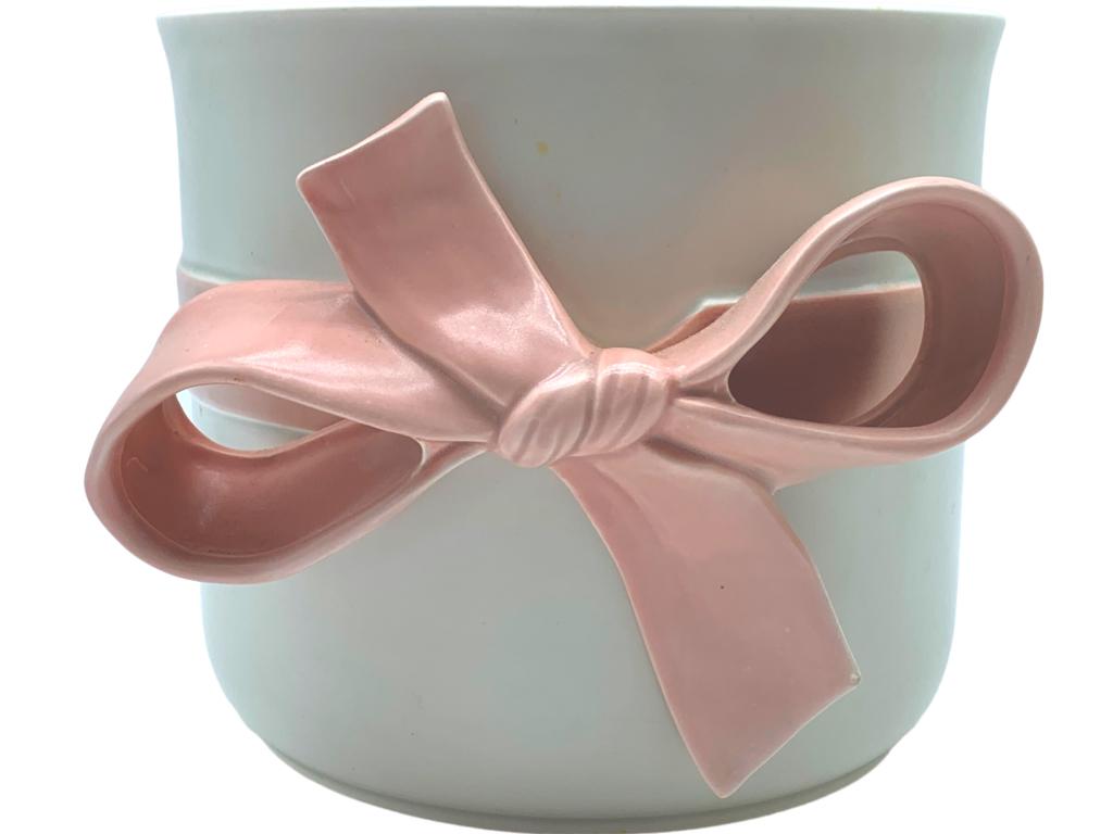 CERAMIC PINK RIBBON PLANTER POT (1 of 5)