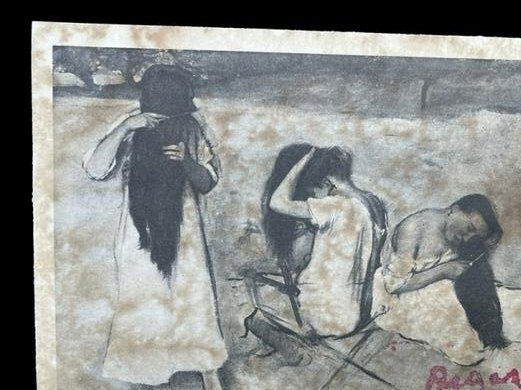 EDGAR DEGAS ENGRAVING PRINT 6" (1 of 2)