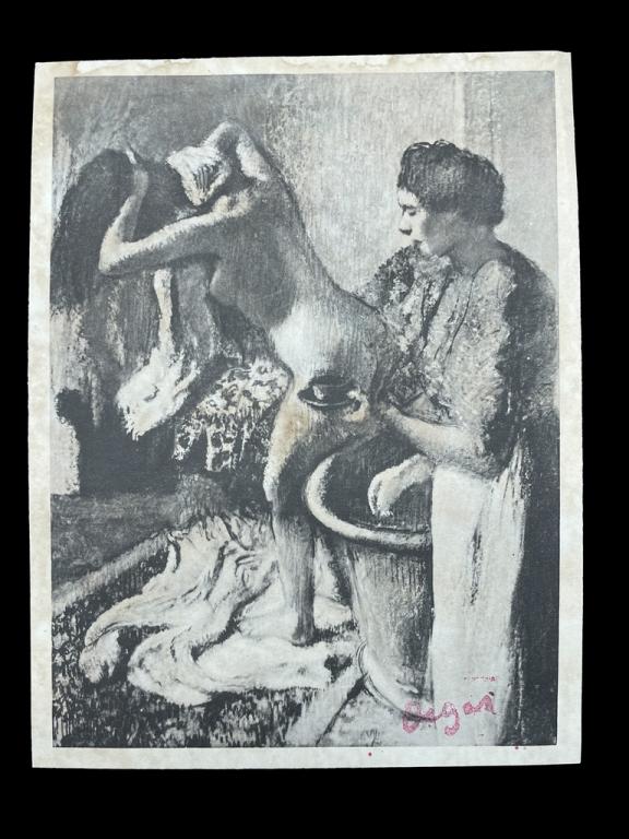 EDGAR DEGAS ENGRAVING PRINT 8" (1 of 3)