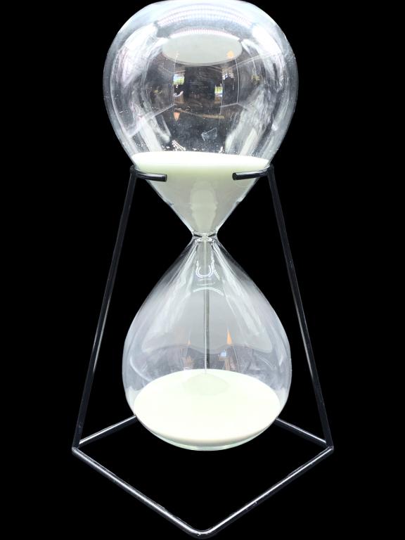 MODERN STYLE 60 MINUTE HOUR GLASS TIMER ON STAND (1 of 3)